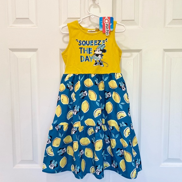 Disney Mickey and Friends Lemon Minnie Print Casual Flutter Dress - Picture 1 of 10